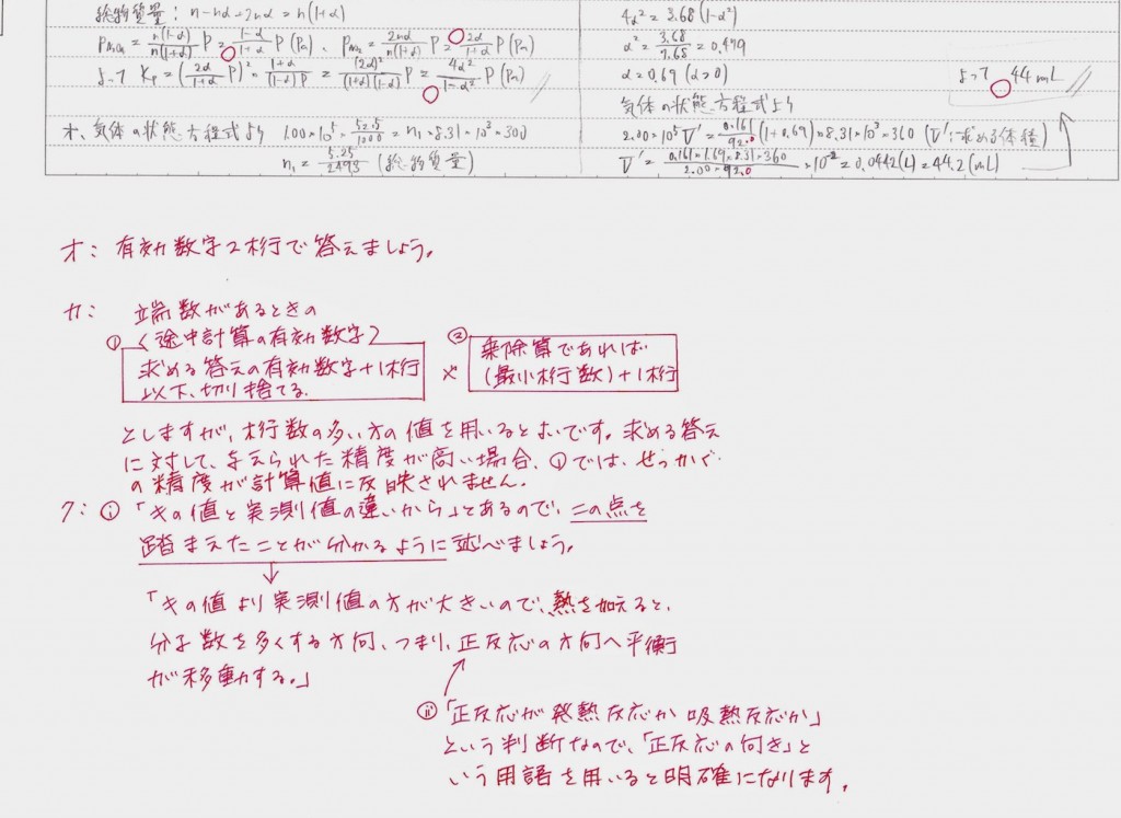 化学添削例